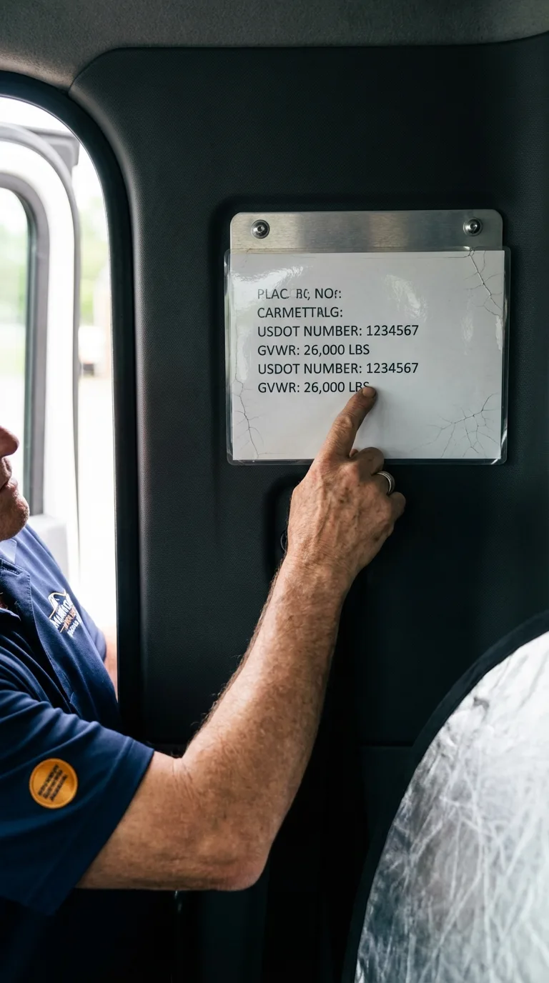 USDOT licensing placard verification in Campbellsport